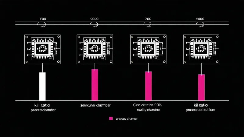Multi-chamber tool schematic with kill ratio comparison chart per chamber